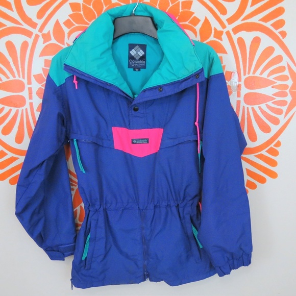 Columbia Jackets & Blazers - Vintage Columbia Bright Colorful Hooded Jacket S